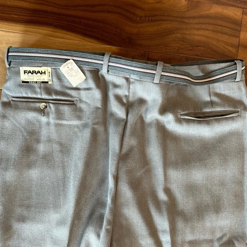 Vintage Farah Tan Dress Slacks with Belt size 42x30